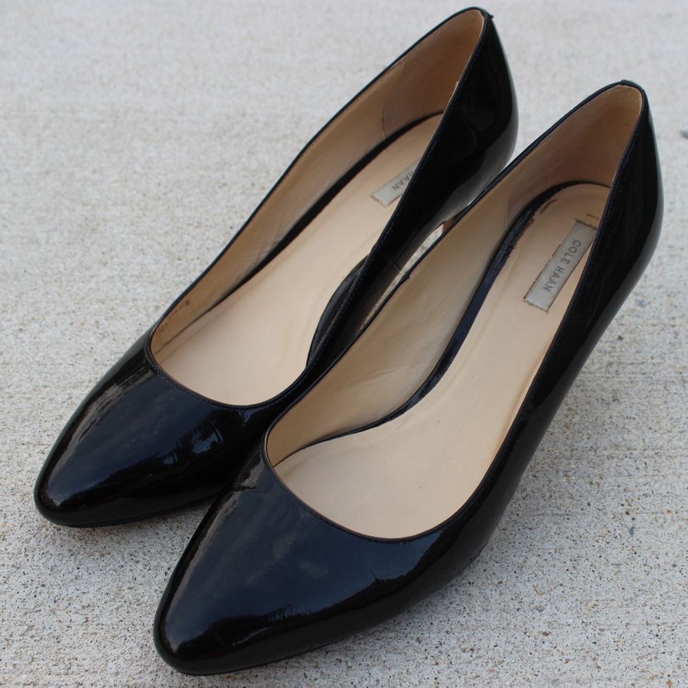 Cole Haan Women's Black Patent Leather Pumps Sz 9.5